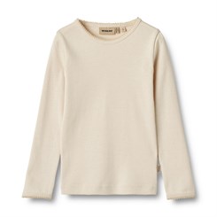 Wheat T-shirt LS Belis - Eggshell